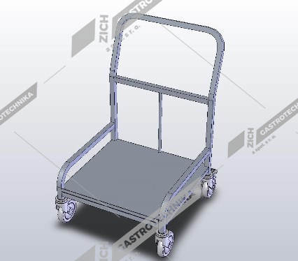 Abner Vozík na koše, s plošinou MV-TP 