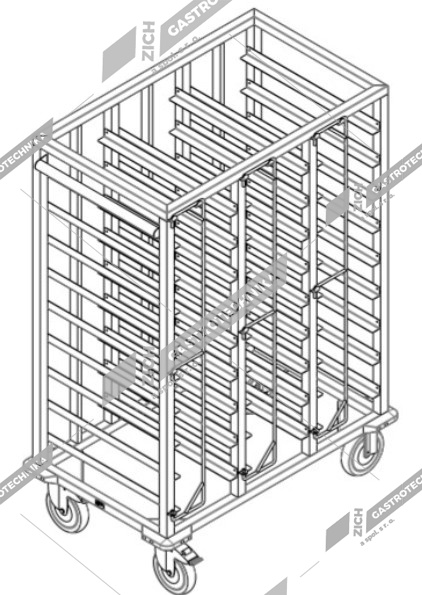 Abner Vozík pro transport tabletů NET 3/27 Thermoline