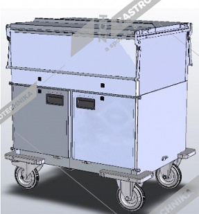 Abner Vozík vyhřívaný, sklopné police EVT 2/2