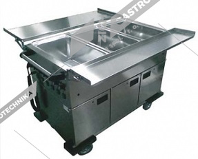 Abner Vozík vyhřívaný sklopné police EVT 3/3 sklopné police