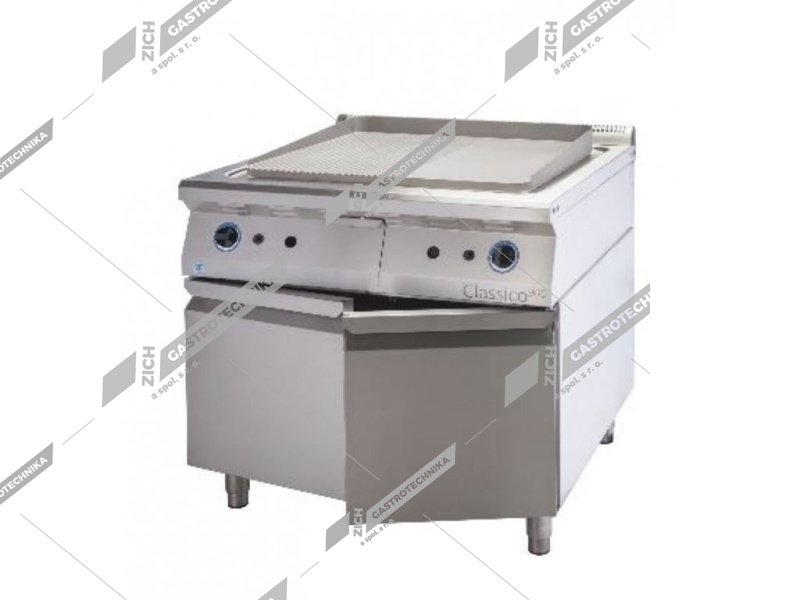 ALBA Deska grilovací el. - rýhování 1/3 s dvířky a policí  E-GP-4/900 DS