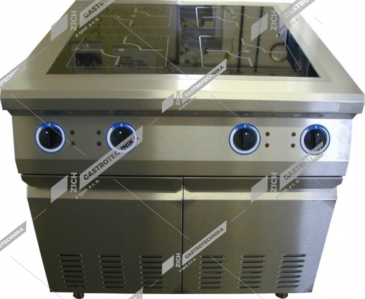 ALBA Indukční sporák s dvířky  E-C-TG IHB-4/900 D