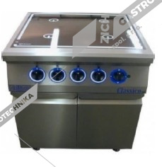 ALBA Indukční sporák s volným prostorem a policí  E-C-TG IHB-4/900 FS