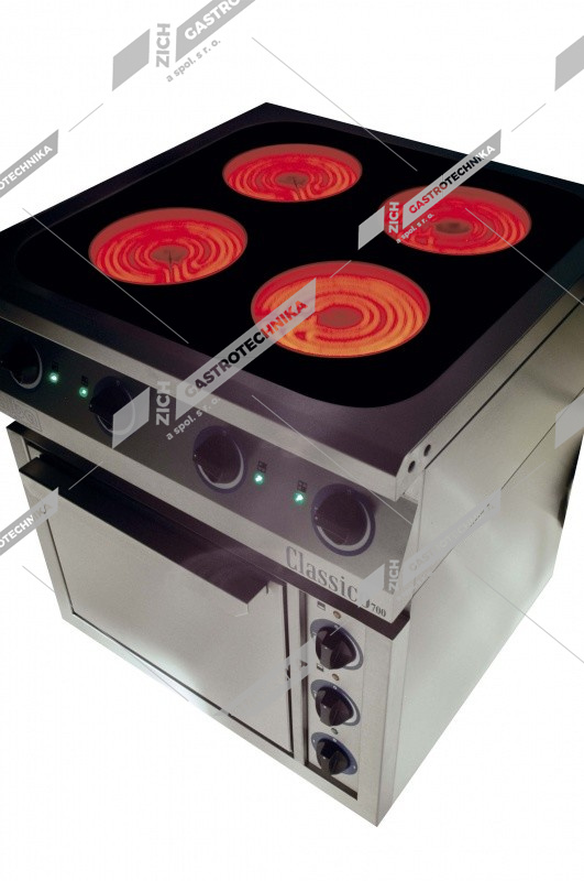 ALBA Sporák el. sklokeramický - vařidlová část  E-C-TG RHB-4/700 