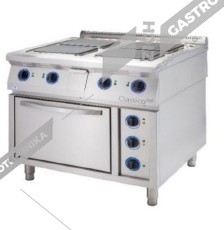 ALBA Sporák elektrický s dvířky a policí  E-C-4/900 DS