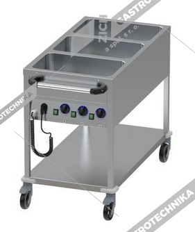 ALBA Vozík výdejní - vodní lázeň s policí SME 3T