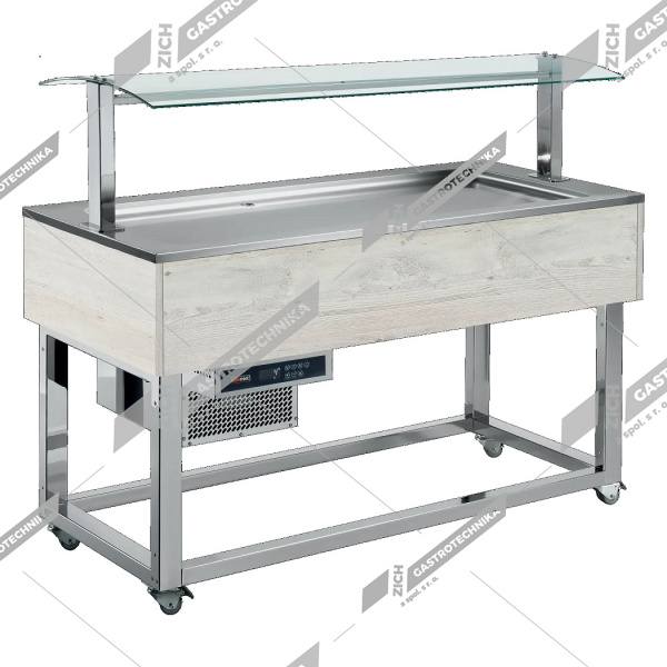 Bufet chlazený, mělký GN 3-1/1 ES LIME+ 3H