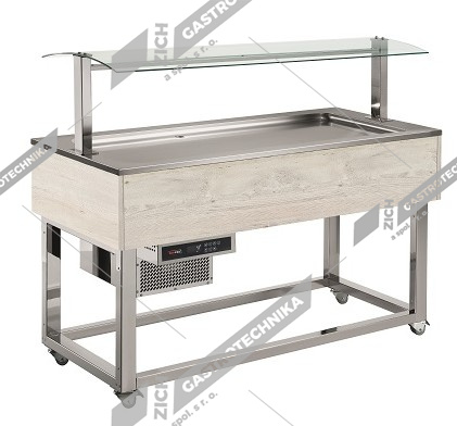 Bufet chlazený, mělký GN 6-1/1 ES LIME+ 6H