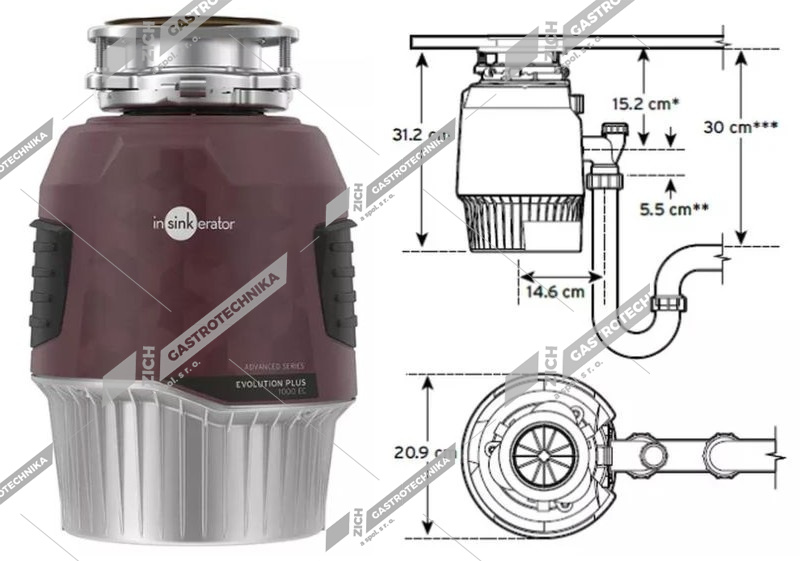 Drtič odpadu - potravinového Evolution Plus 1000