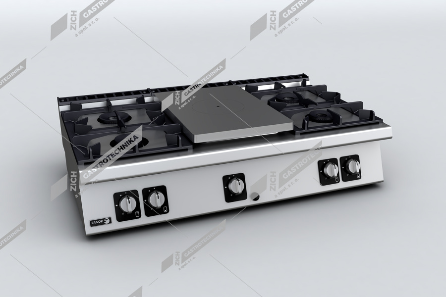 Fagor Sporák plynový s tálem a otevřenými hořáky C-G750 (ZP)