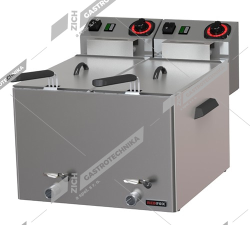 Fritéza elektrická  8+8l na ryby s výpustí FE 88 V