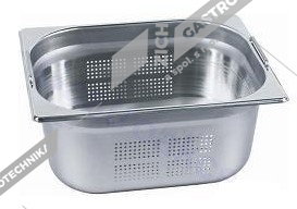 Gastronádoba nerezová děrovaná GN 1/2 + ucha GND 1/2-... U