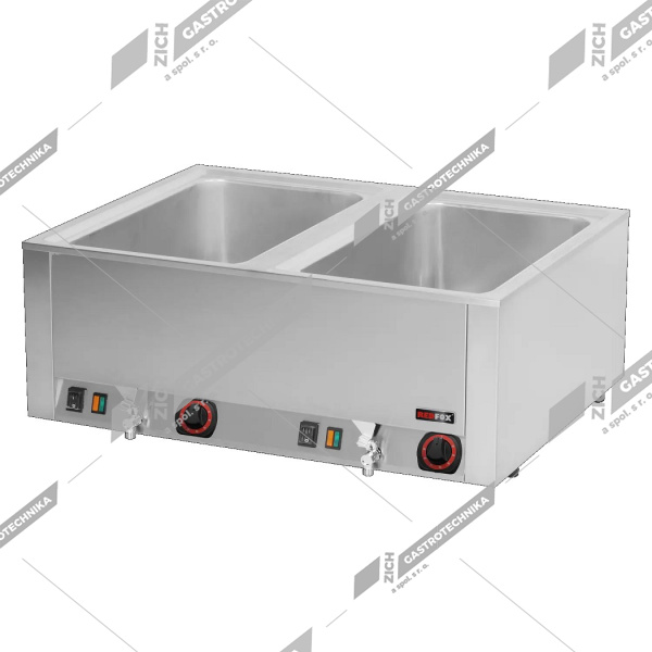 Lázeň vodní 2x GN 1/1 s výpustí BMV 2120