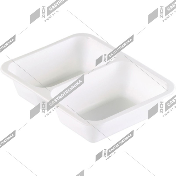 miska dvoukomorová - balení 360 ks 2D-50 bílá