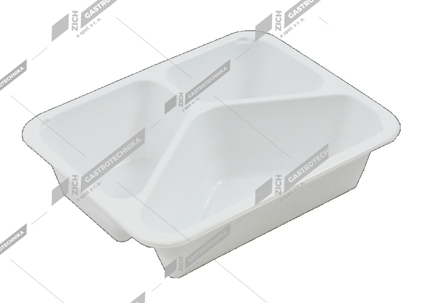 miska tříkomorová - balení 300 ks 3D-50 bílá