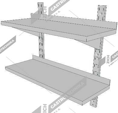 Police nástěnná dvoupatrová PL2-10040