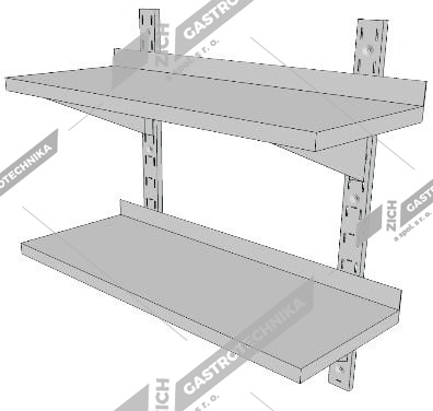 Police nástěnná dvoupatrová PL2x-20030