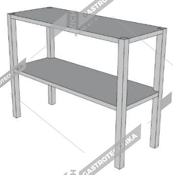 Police stojanová dvoupatrová PLS2-20/4