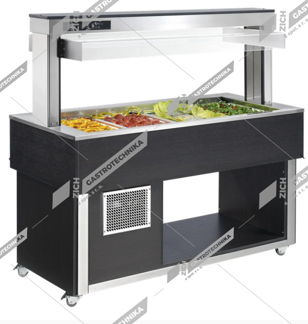 RM Gastro Bufet chlazený GN 3-1/1 Wenge TR GREEN+ 3W