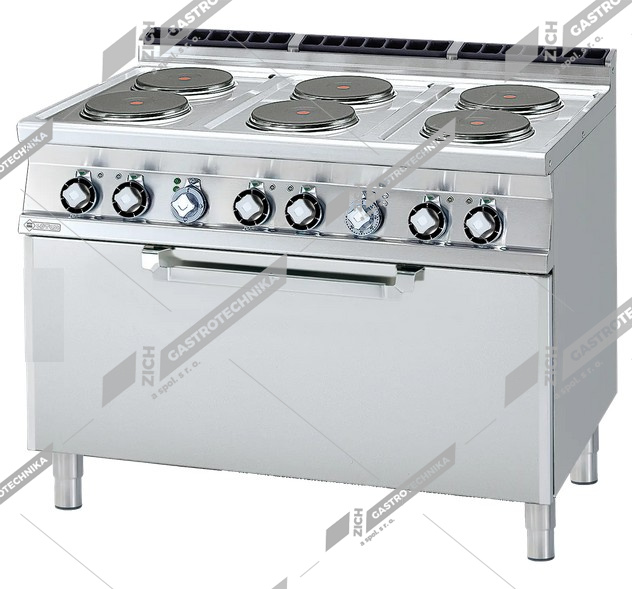 RM Lotus Sporák elektrický s troubou 3x GN 1/1 CF6 712 ET 