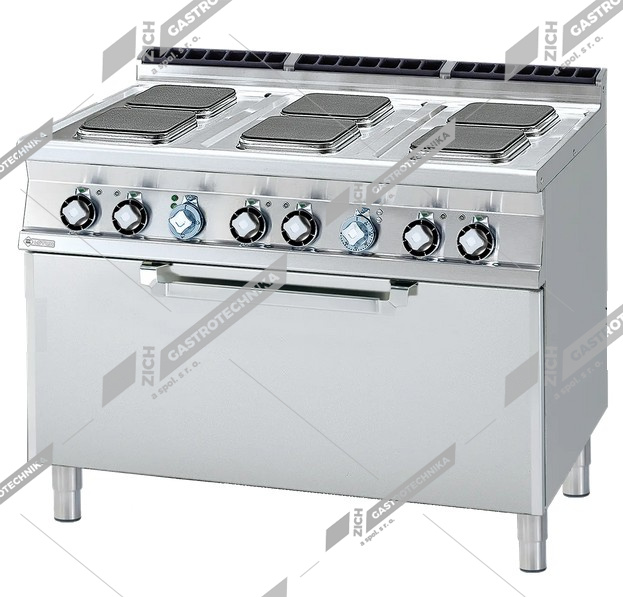 RM Lotus Sporák elektrický s troubou 3x GN 1/1 CFQ6 712 ET 