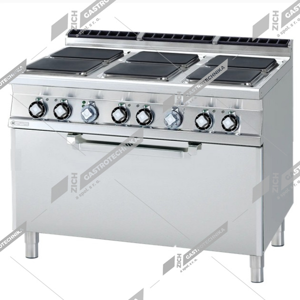 RM Lotus Sporák elektrický s troubou 3x GN 1/1 CFQ6 912 ET 