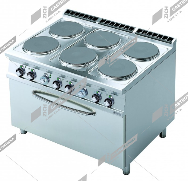 RM Lotus Sporák elektrický s troubou 3xGN 1/1 CF6 912 ET 