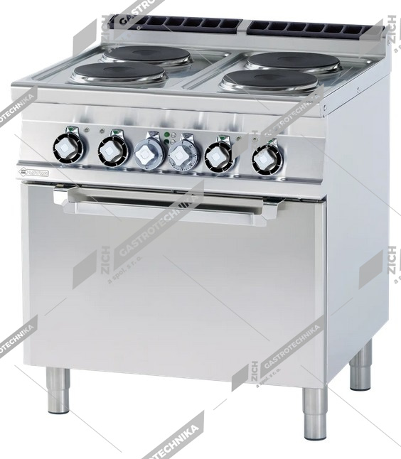 RM Lotus Sporák elektrický s troubou GN 2/1 CF4 98 ET 