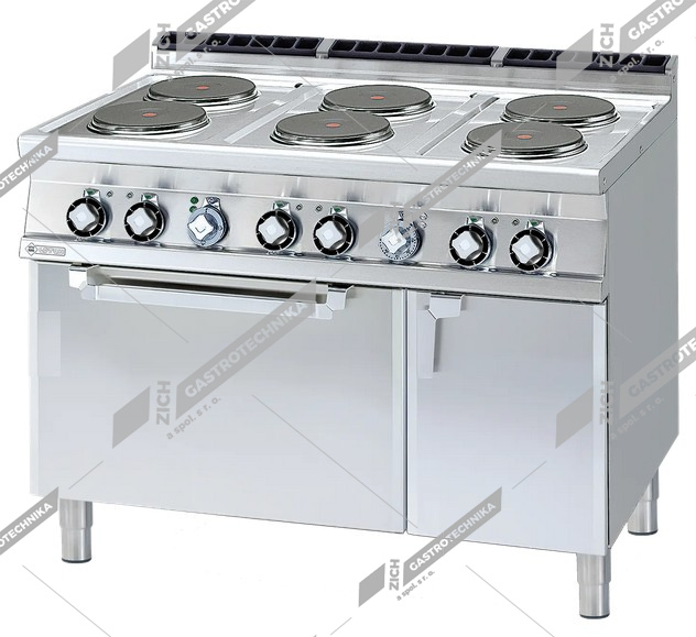 RM Lotus Sporák elektrický s troubou GN 2/1 CF6 712 ETV 