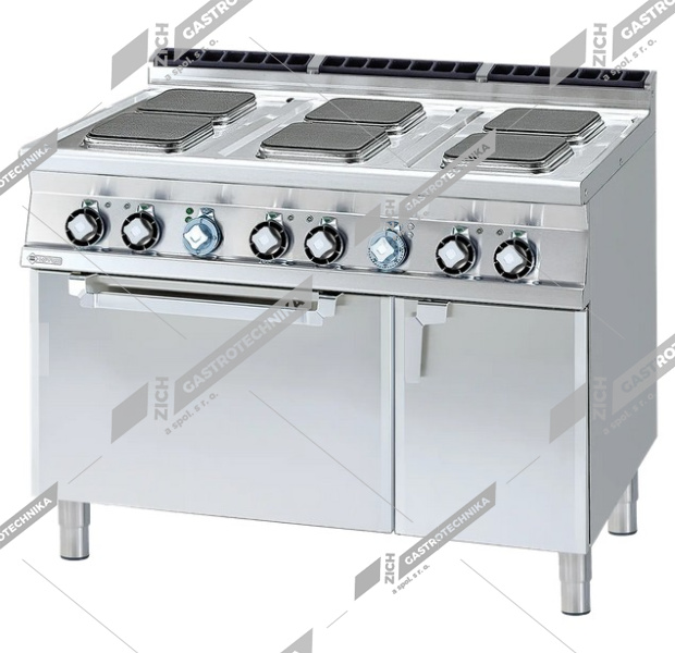 RM Lotus Sporák elektrický s troubou GN 2/1 CFQ6 712 ETV 