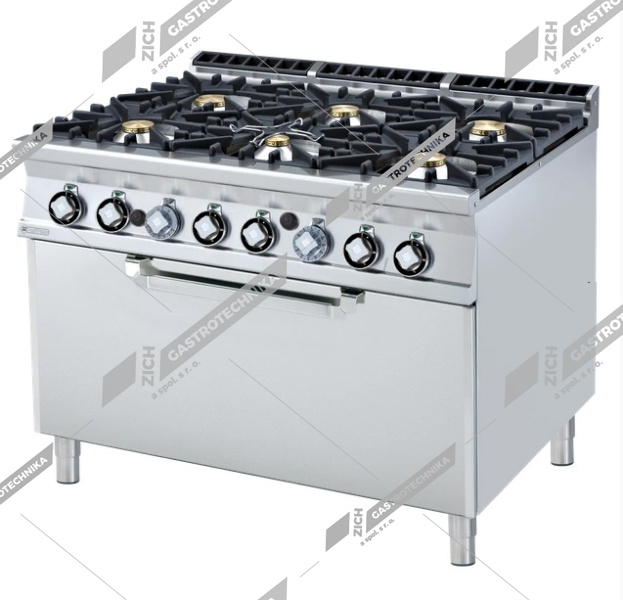 RM Lotus Sporák plynový s el. troubou 3x GN 1/1 CF6 912 GE