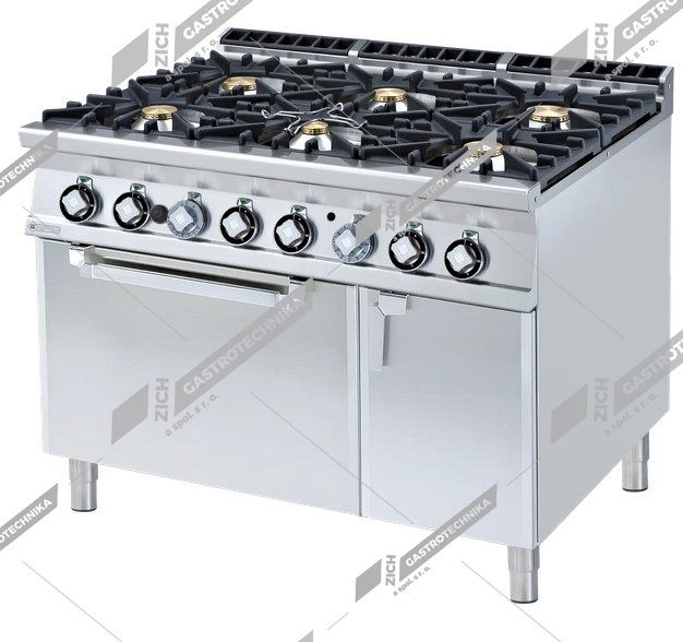 RM Lotus Sporák plynový s el. troubou GN 2/1 CF6 912 GEV 