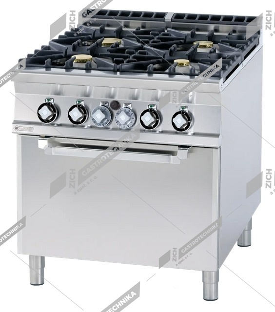 RM Lotus Sporák plynový s el. troubou GN2/1 CF4 98 GE