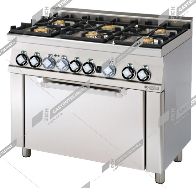 RM Lotus Sporák plynový s plynovou troubou CF6 610 G