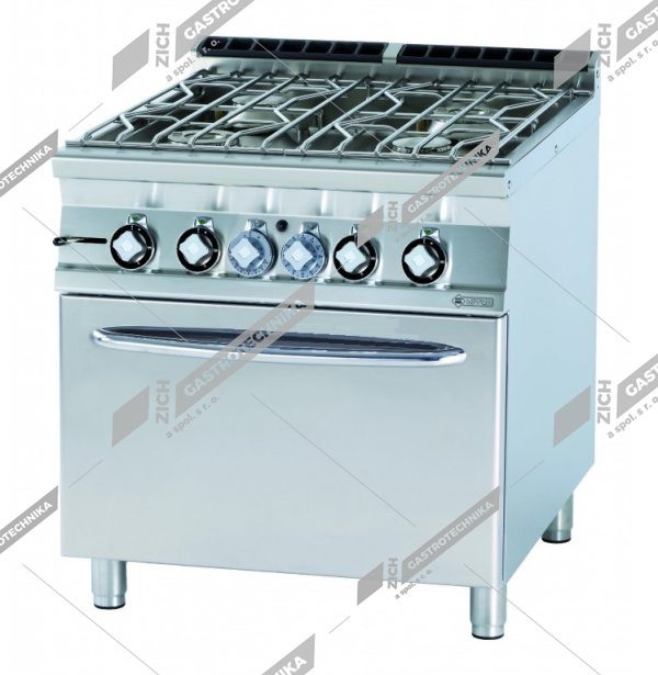 RM Lotus Sporák plynový vodní s troubou GN 2/1 CFA4 98 G