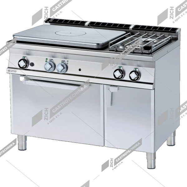 RM Lotus Sporák tálový plynový s el. troubou GN 2/1 TPF2 712 GPEV