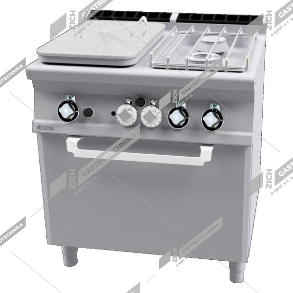 RM Lotus Sporák tálový plynový s el. troubou GN 2/1 TPF2 78 GPE