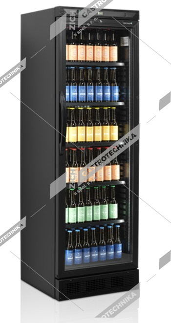 Skříň chladící prosklené dveře CEV425-IBLACK