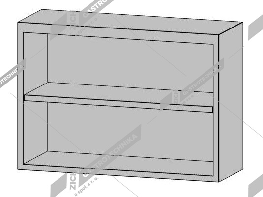 Skříňka nástěnná otevřená s policí SK-9035