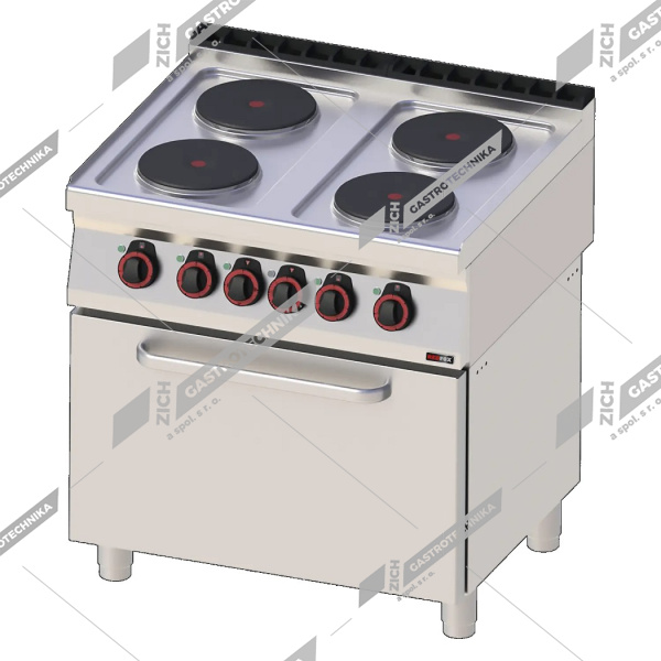 Sporák elektrický s troubou GN 2/1 SPT 70/80 21 E