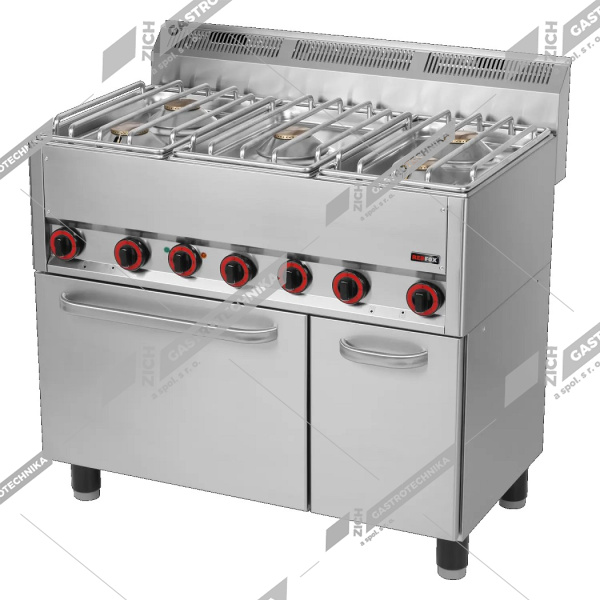 Sporák plynový s el. troubou a skříňkou SPT 90/5 GLS