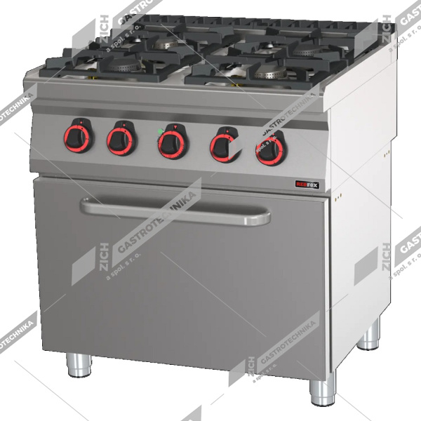 Sporák plynový s el. troubou GN 1/1 SPT 70/80 11 GE