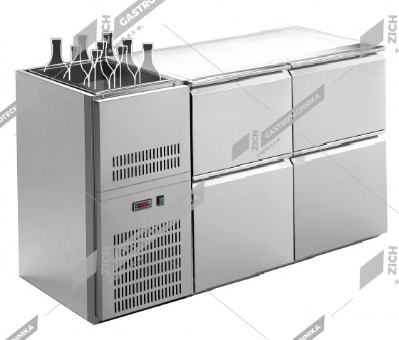 Stůl chladící barový s chlad. vanou 0/4 RIDG-204E