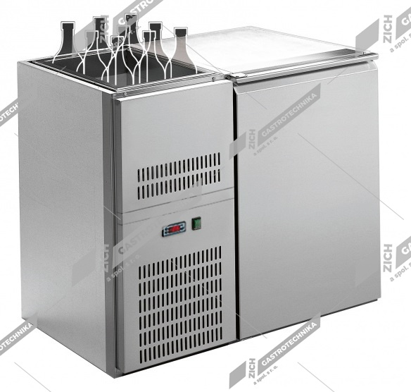Stůl chladící barový s chlad. vanou 1/0 RIDG-110E