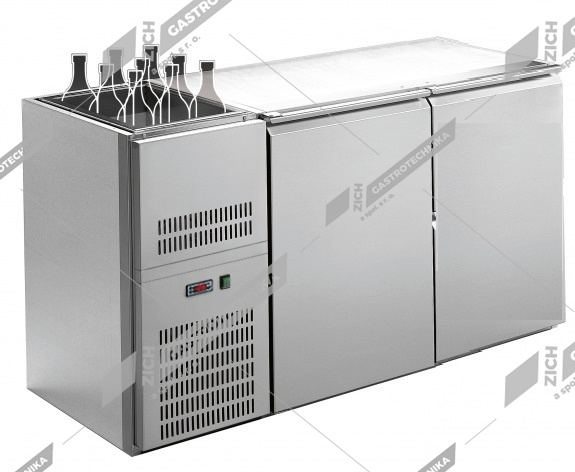 Stůl chladící barový s chlad. vanou 2/0 RIDG-220E