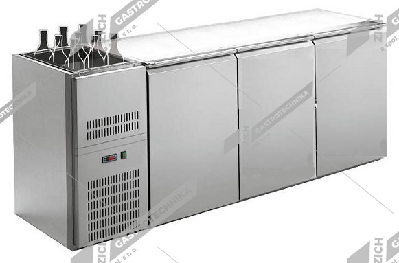 Stůl chladící barový s chlad. vanou 3/0 RIDG-330E