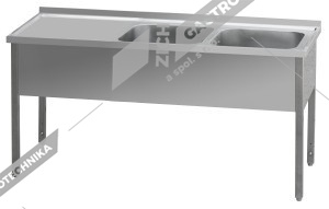 Stůl mycí dvoudřez MSDOL 140x60x90