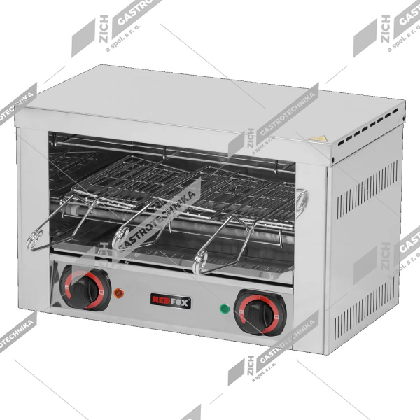 Toaster jednopatrový 3x kleště, rošt TO 930 GH
