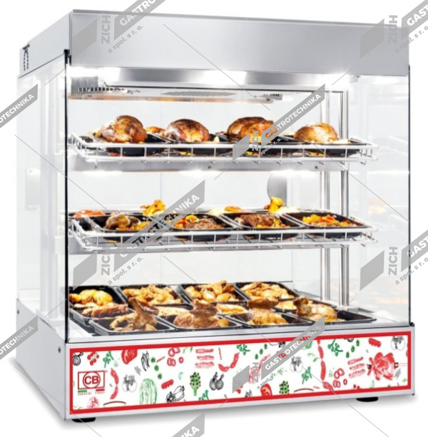 Vitrína vyhřívaná stolní EVB 076 2R CUBE