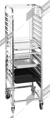 Vozík nerez regálový RVJ-15xGN 2/1